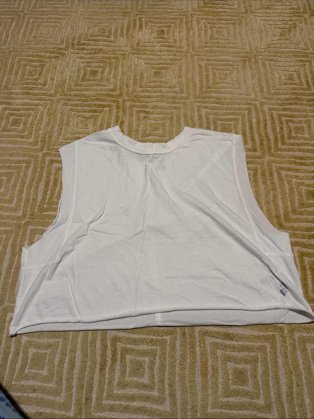 Free People White Cropped Muscle Tank